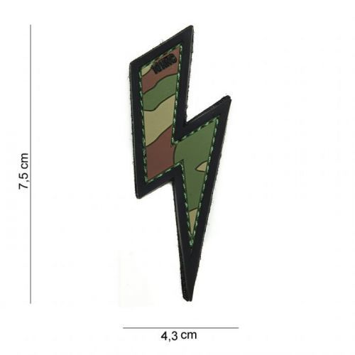 Gumová nášivka 101 Inc Lightning - woodland