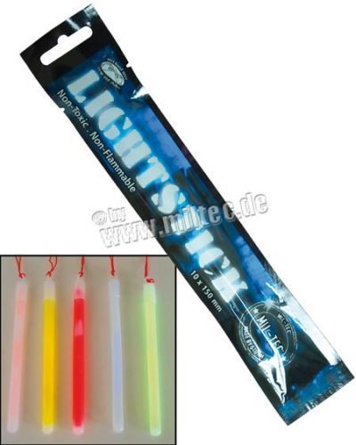 Svítící tyčinka 15x1 cm - bílá