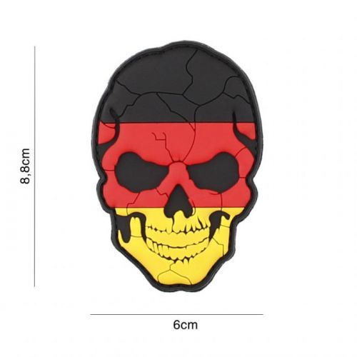 Gumová nášivka 101 Inc Skullhead Cracked vlajka Německo