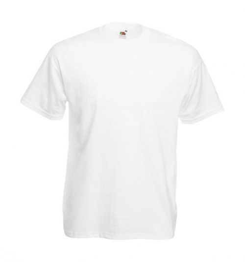 Triko Fruit of the Loom Value Weight - bílé