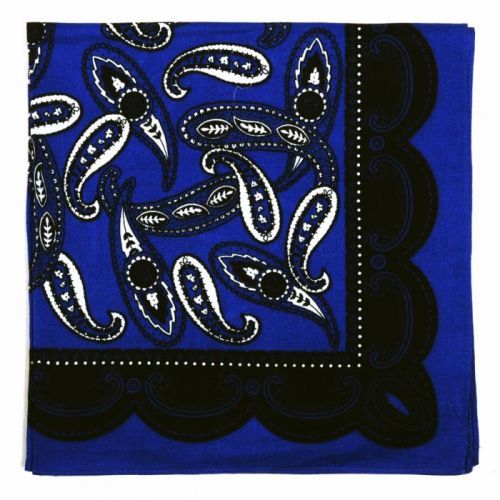 Šátek bandana Fosco Pattern - modrý-černý
