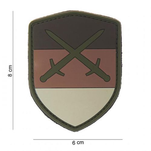 Gumová nášivka 101 Inc vlajka štít Německo symbol - desert