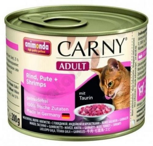 Animonda Carny Adult Hovězí+Krůta+Garnáty 200g