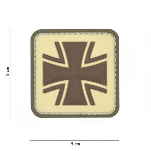Gumová nášivka 101 Inc German Cross - coyote