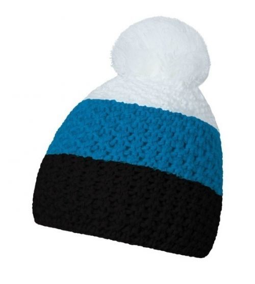 Čepice zimní CoFEE Cable Knit - černá-modrá-bílá