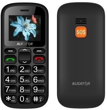 Mobilní telefon Aligator A321 Senior Dual SIM - černý/červený