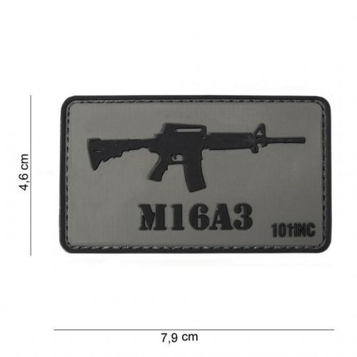 Gumová nášivka 101 Inc zbraň M16A3