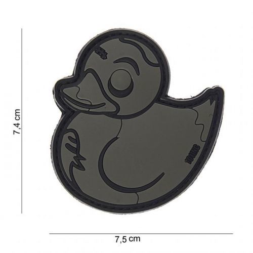 Gumová nášivka 101 Inc Zombie Duck - šedá
