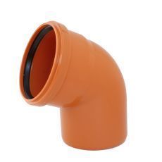 KGB koleno pro kanalizační potrubí DN 200, úhel 67,5° , barva oranžová