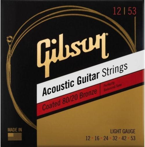 Gibson Coated 80/20 Bronze Acoustic Guitar Light Strings