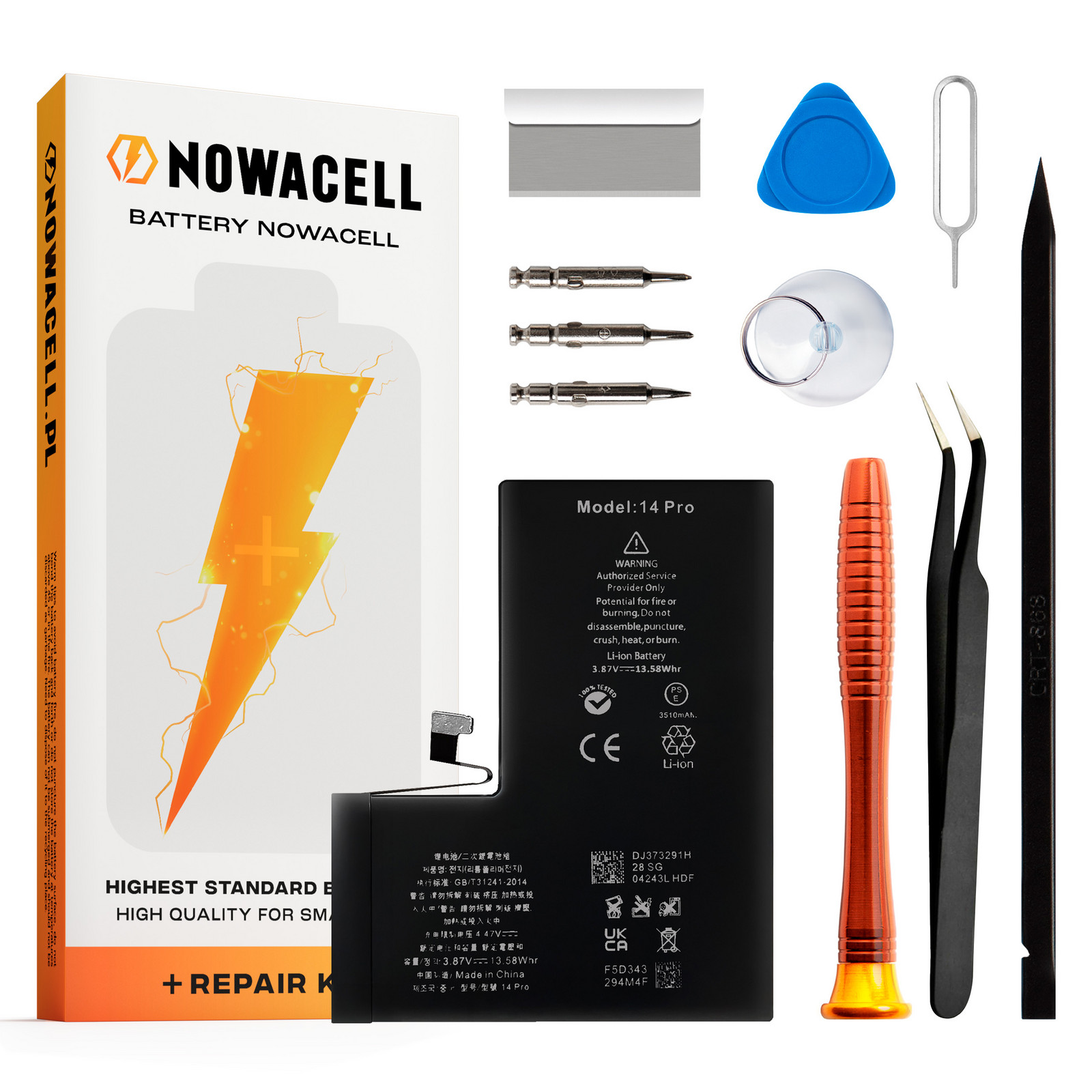 Baterie pro iPhone 14 Pro Větší Kapacita 3510mAh Opravná sada