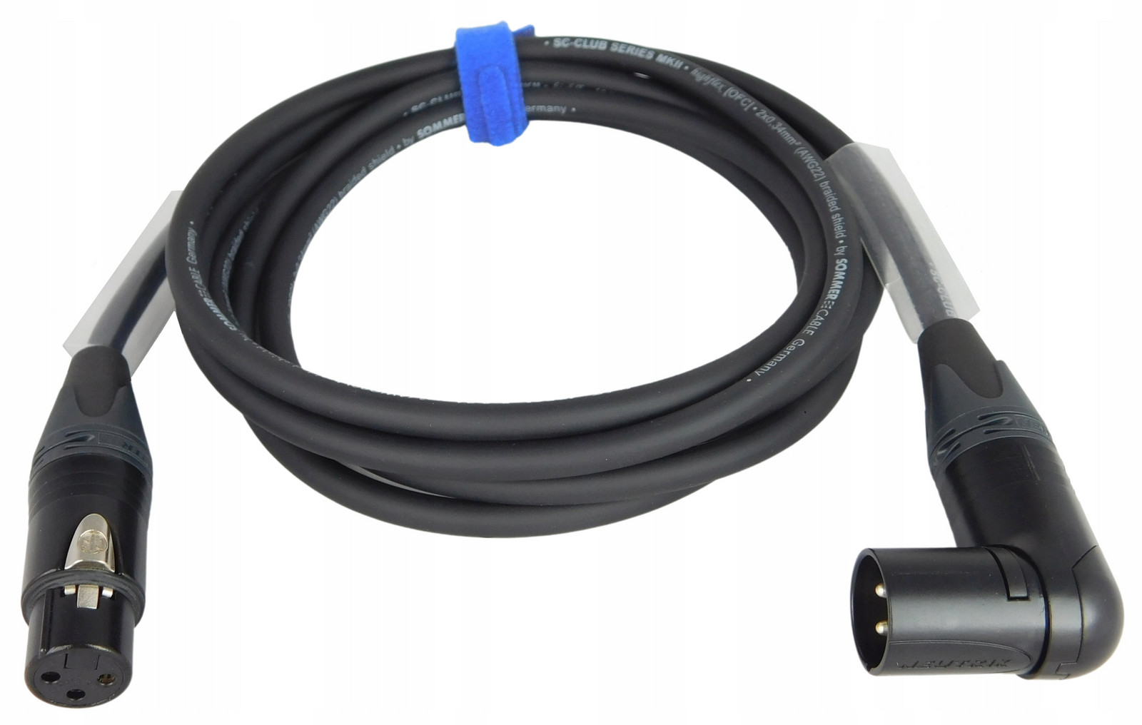 Sommer Club Úhlový Kabel Samec Xlr Neutrik 1M