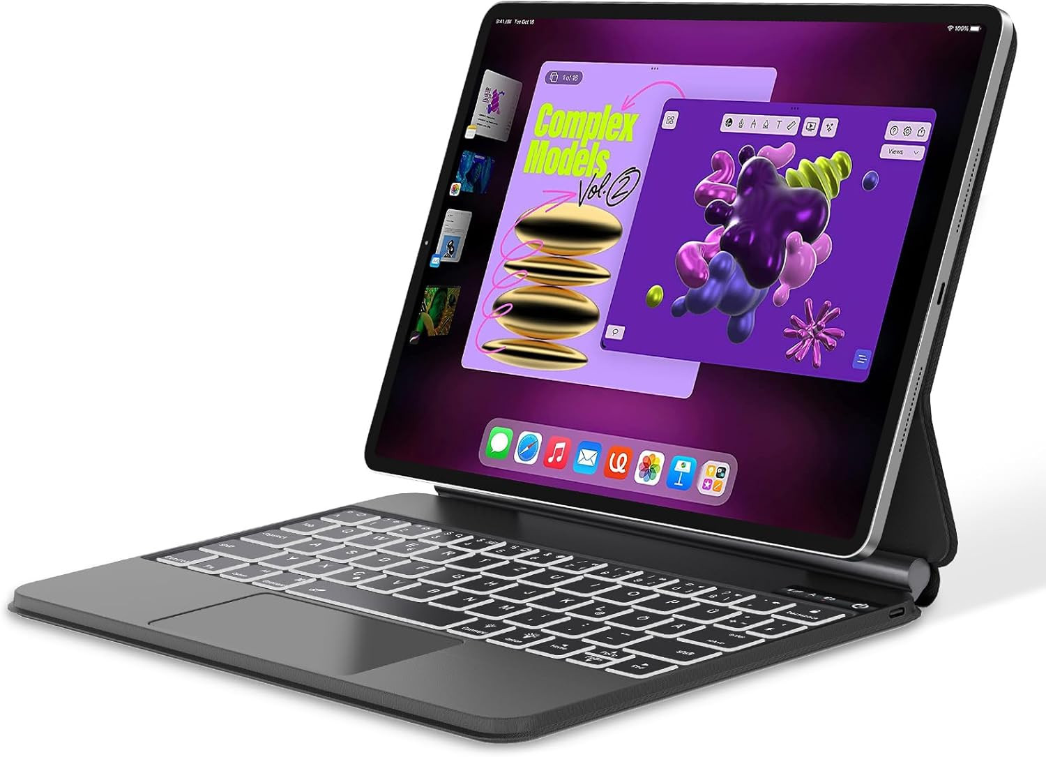 Fogari pouzdro klávesnice Rgb Led touchpad pro iPad Pro 11 4/3/2 Air 5 Air 4