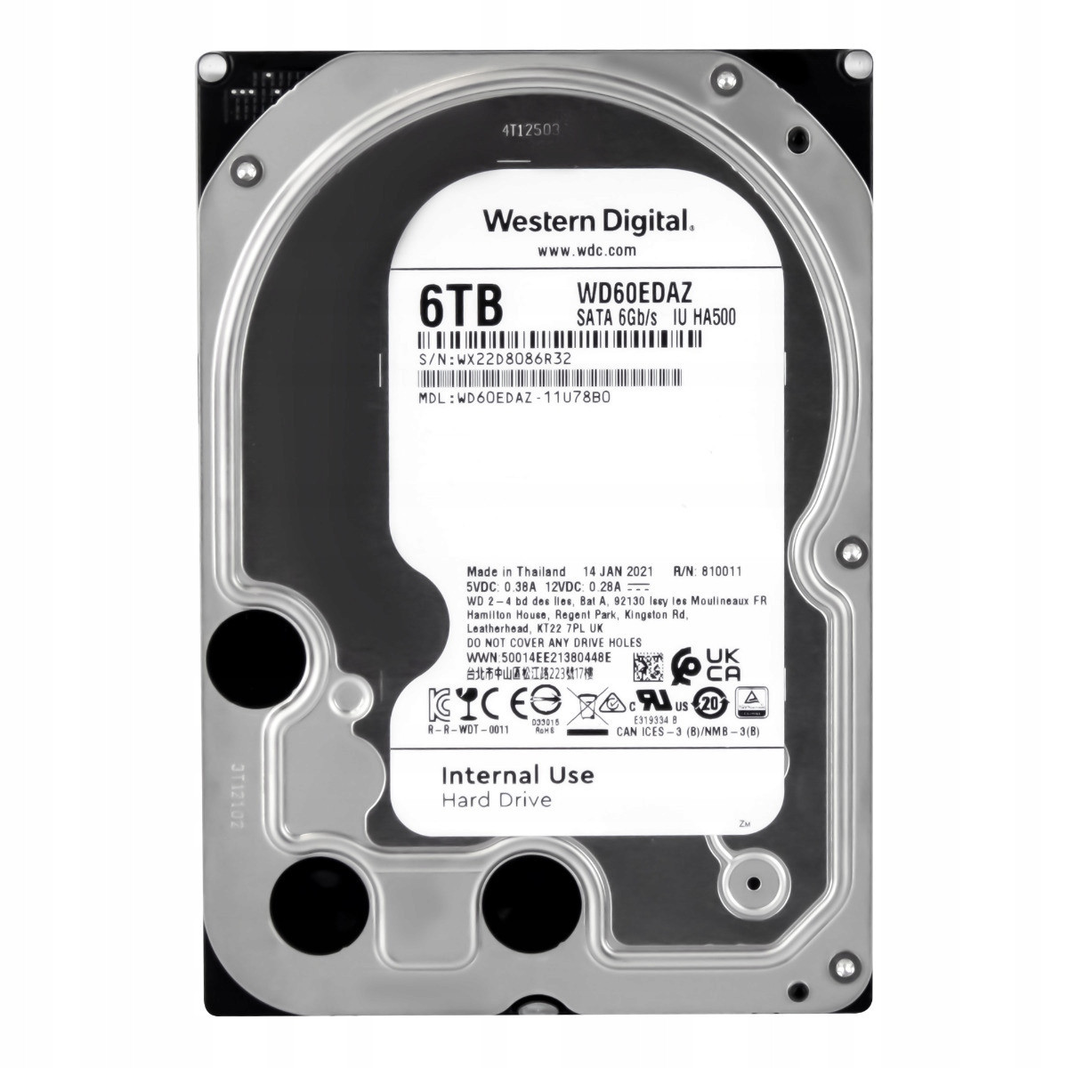 Wd 6TB 5,4K 256MB Sata III 3,5'' WD60EDAZ