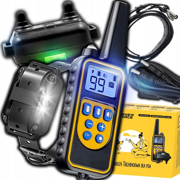 Elektrický Výcvikový Obojek Pro Psa Protištěkací Dálkový Ovladač Woodoodolný