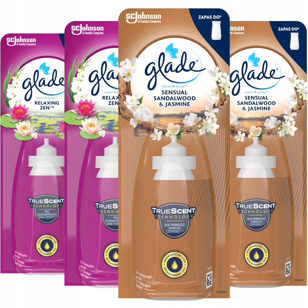 Glade Náplň do Osvěžovače Sandálový strom Relaxing Zen 18ml Sada 2ks