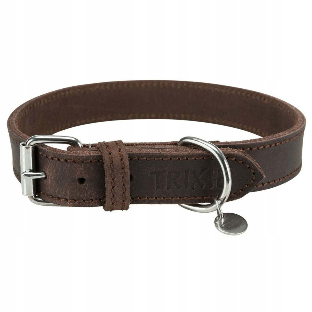 Obojek pro psa Trixie Rustic Ceimnohnědá M/L 42-48 cm