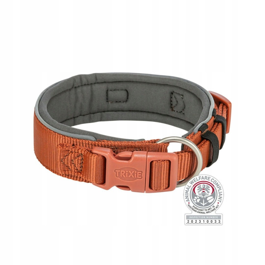 Obojek pro psa Trixie Premium Oranžový Grafit M/L 40-48 cm