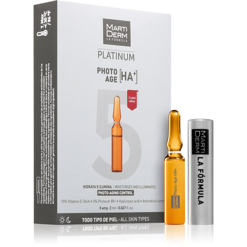 MartiDerm Platinum Photo Age HA+ sérum proti stárnutí pleti v ampulích 5x2 ml