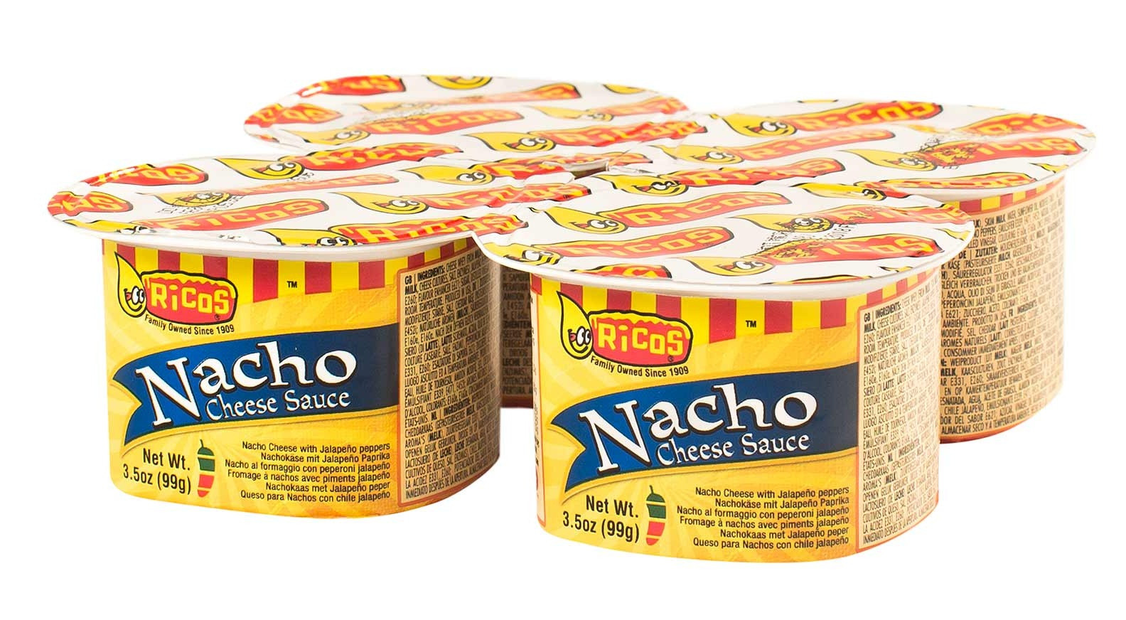 Sýrová omáčka Ricos® Nacho Cheese Sauce Dipping Cups (4x99g)