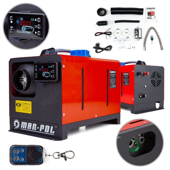 Naftové nezávislé topení 8kW, 230V/12V MAR-POL