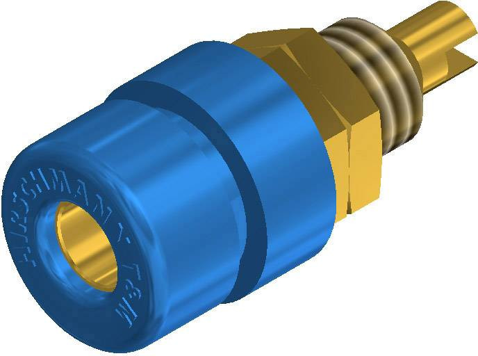 SKS Hirschmann BIL 30 Au zdířka pro banánek zásuvka, vestavná vertikální Ø pin: 4 mm modrá 1 ks