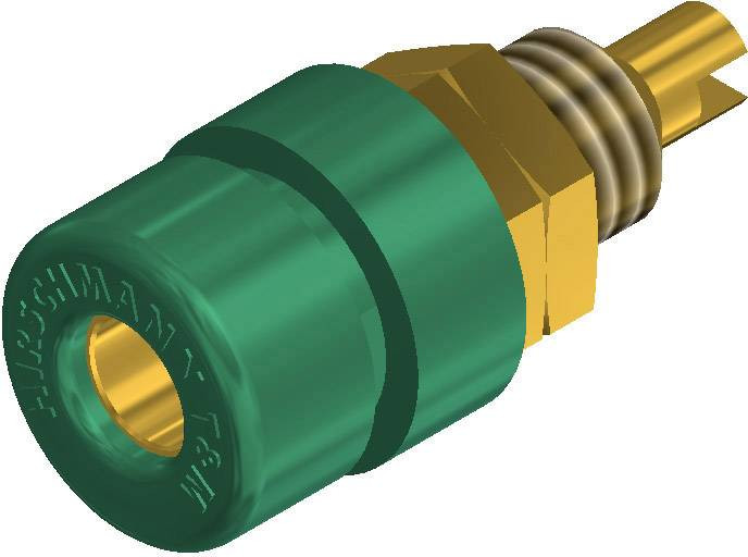 SKS Hirschmann BIL 30 Au zdířka pro banánek zásuvka, vestavná vertikální Ø pin: 4 mm zelená 1 ks