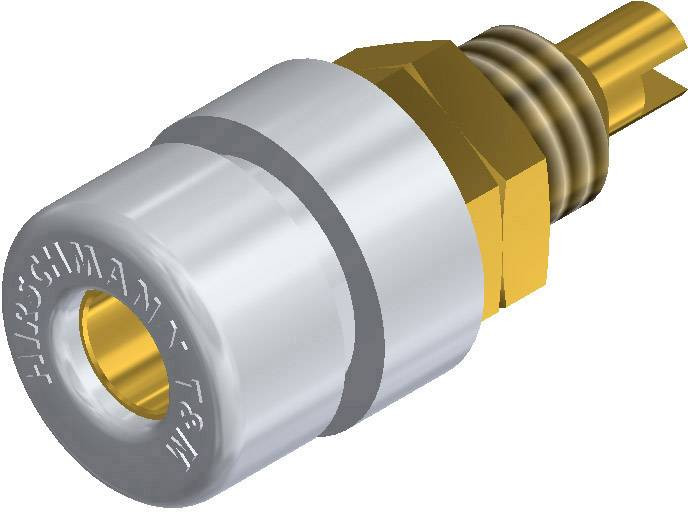 SKS Hirschmann BIL 30 Au zdířka pro banánek zásuvka, vestavná vertikální Ø pin: 4 mm bílá 1 ks
