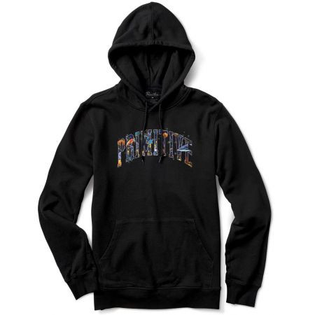 Mikina Primitive Collegiate Aquatic Hood - Černá - Xl