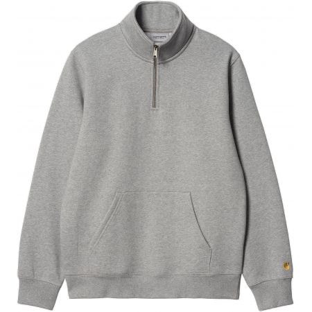 Mikina Carhartt Wip Chase Neck Zip Sweat - Šedá - Xl