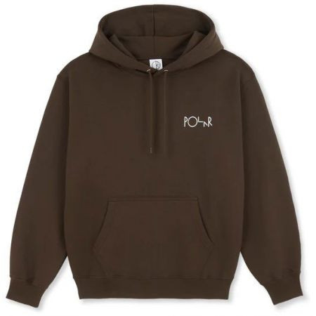 Mikina Polar Stroke Logo Hoodie - Hnědá - Xl