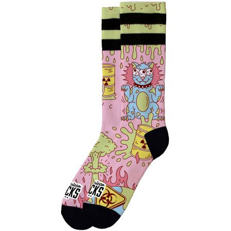 Ponožky American Socks Radioactive - Růžová - L/Xl