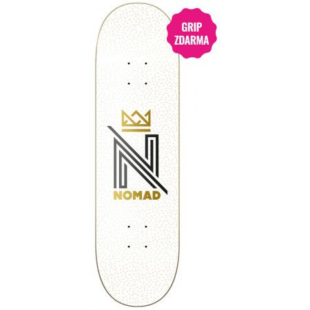 Sk8 Deska Nomad Logo White - Bílá - 8.0