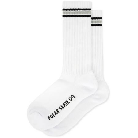 Ponožky Polar Rib Stripe Long - Bílá - 39/42