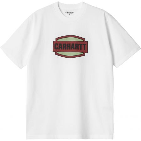 Triko Carhartt Wip Press Script S/S - Bílá - S