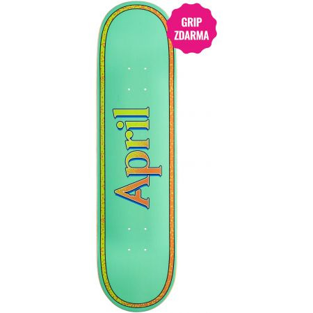 Sk8 Deska April Ap Og Logo Retro - Zelená - 8.38