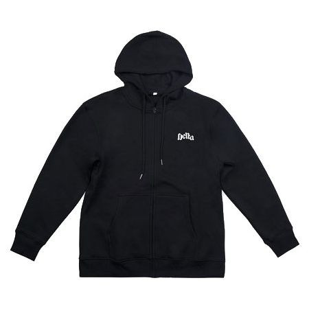Mikina Delta Shaped Zipper Hoodie - Černá - L