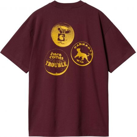 Triko Carhartt Wip Pins S/S - Vínová - M