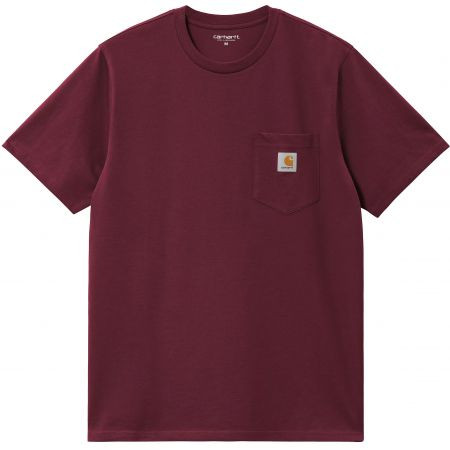Triko Carhartt Wip Pocket S/S - Vínová - L