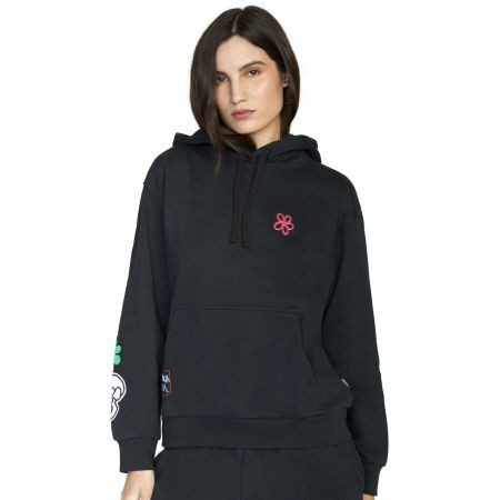 Mikina Rvca Oblow Patch Hoodie Wms - Černá - S