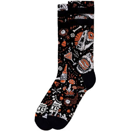 Ponožky American Socks Slick Dinos - Černá - L/Xl