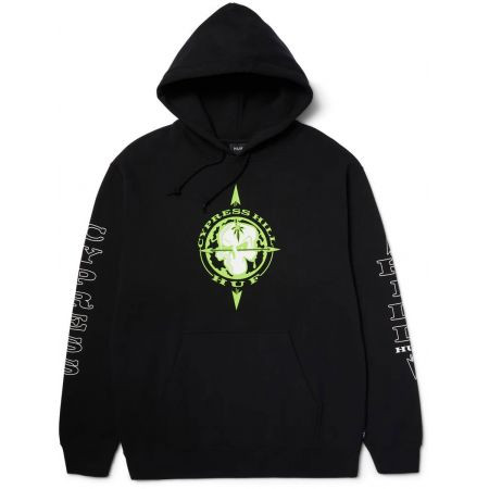 Mikina Huf X Cypres Hill Blunted Compass - Černá - L