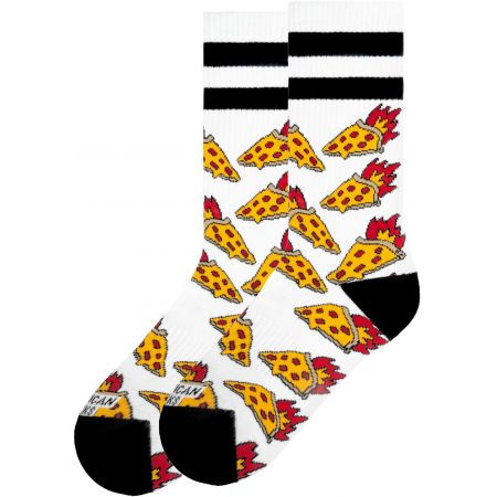 Ponožky American Socks Pizza Inferno - Bílá - Univerzální