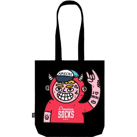 Taška American Socks Kiddo - Tote Bag - Černá - 42X38Cm