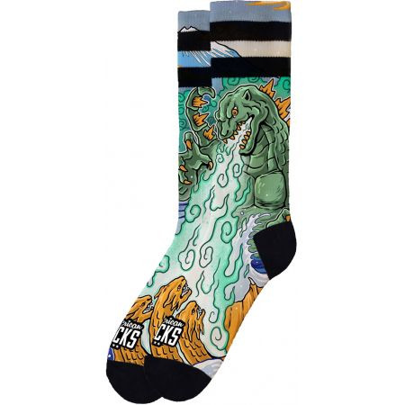 Ponožky American Socks Kaiju King - Zelená - L/Xl