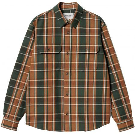 Košile Carhartt Wip Hobart L/S - Hnědá - L