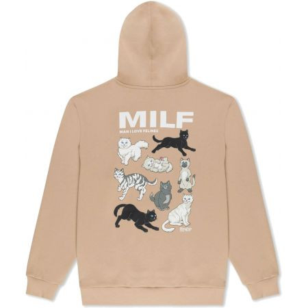 Mikina Ripndip Man I Love Felines Hoodie - Béžová - L