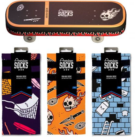 Ponožky American Socks Skateboard - Gift - Modrá - L/Xl