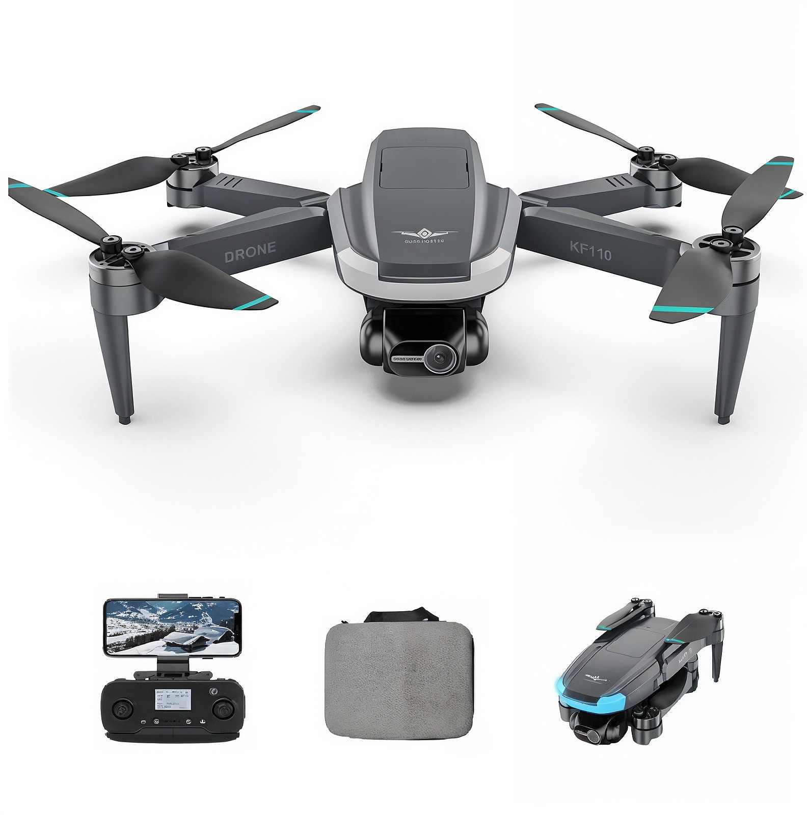 Dron KFPLAN KF110 GPS 4K - 3 baterie