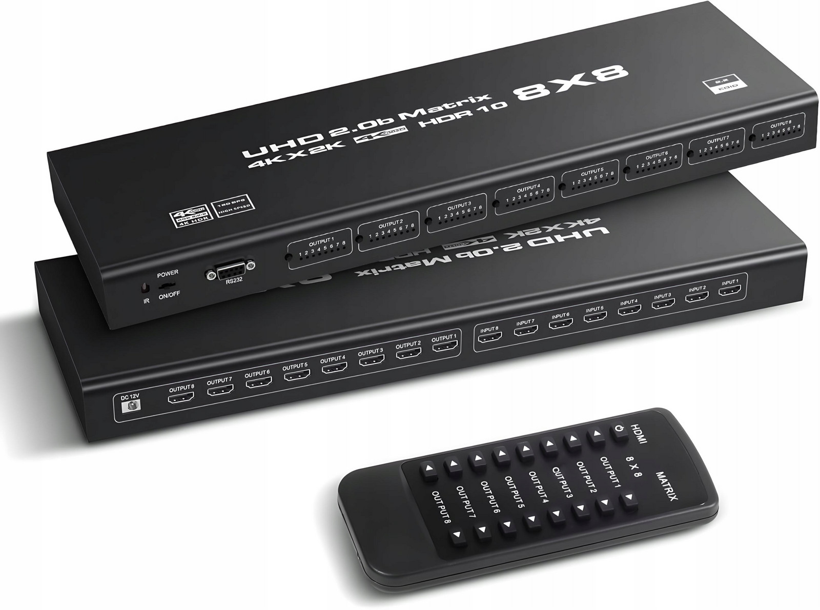 Matrix Hdmi 2.0 8x8 Switch Hdcp 2.2 RS232 8 Vstupů 8 Výstupů